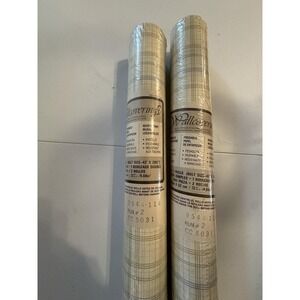 Deadstock Vintage 70s Wall coverings Plaid Wallpaper  9544-114 Cc5301 Run #2